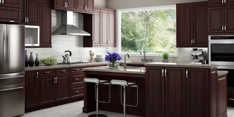 Remodeled Phoenix kitchen with custom cabinetry and stone countertops